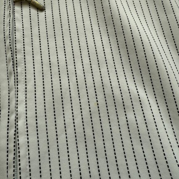 Men's Vintage Y2k Avirex White Pinstriped Zip Up Sweatshirt Jacket Sz 2XL XXL - Picture 4 of 7